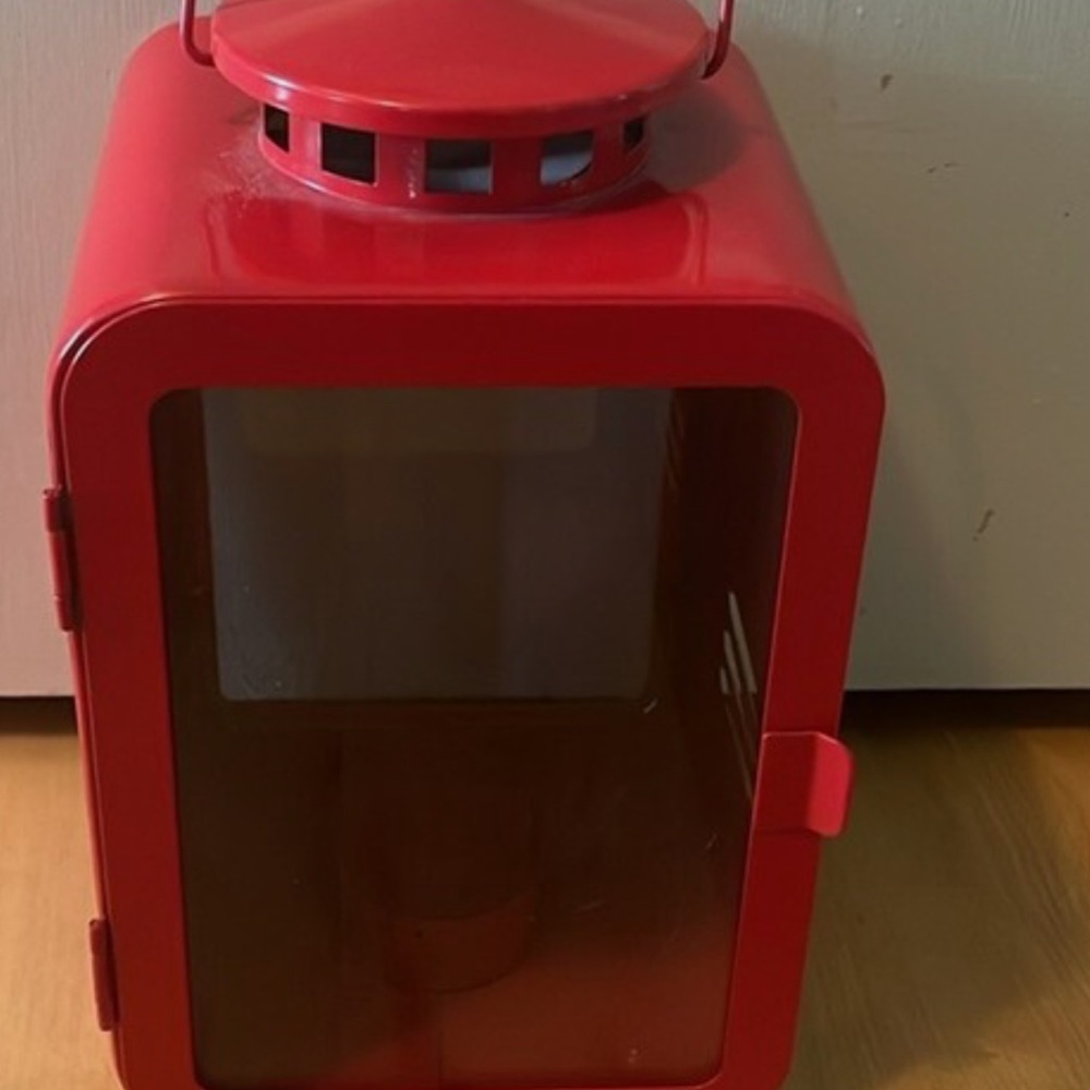 IKEA Vibrant Red Candle Lantern set of four